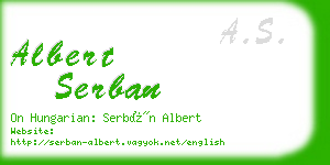 albert serban business card